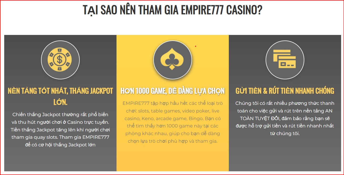 Tại sao nên chọn Empire77 casino